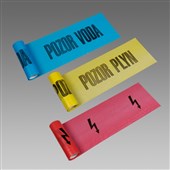 DEN BRAVEN Výstražná fólie červená/elektřina 33cm*100bm DEN BRAVEN Výstražná fólie červená/elektřina 33cm*100bm